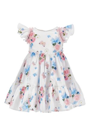 white cotton dress MONNALISA KIDS | 31G90476560099